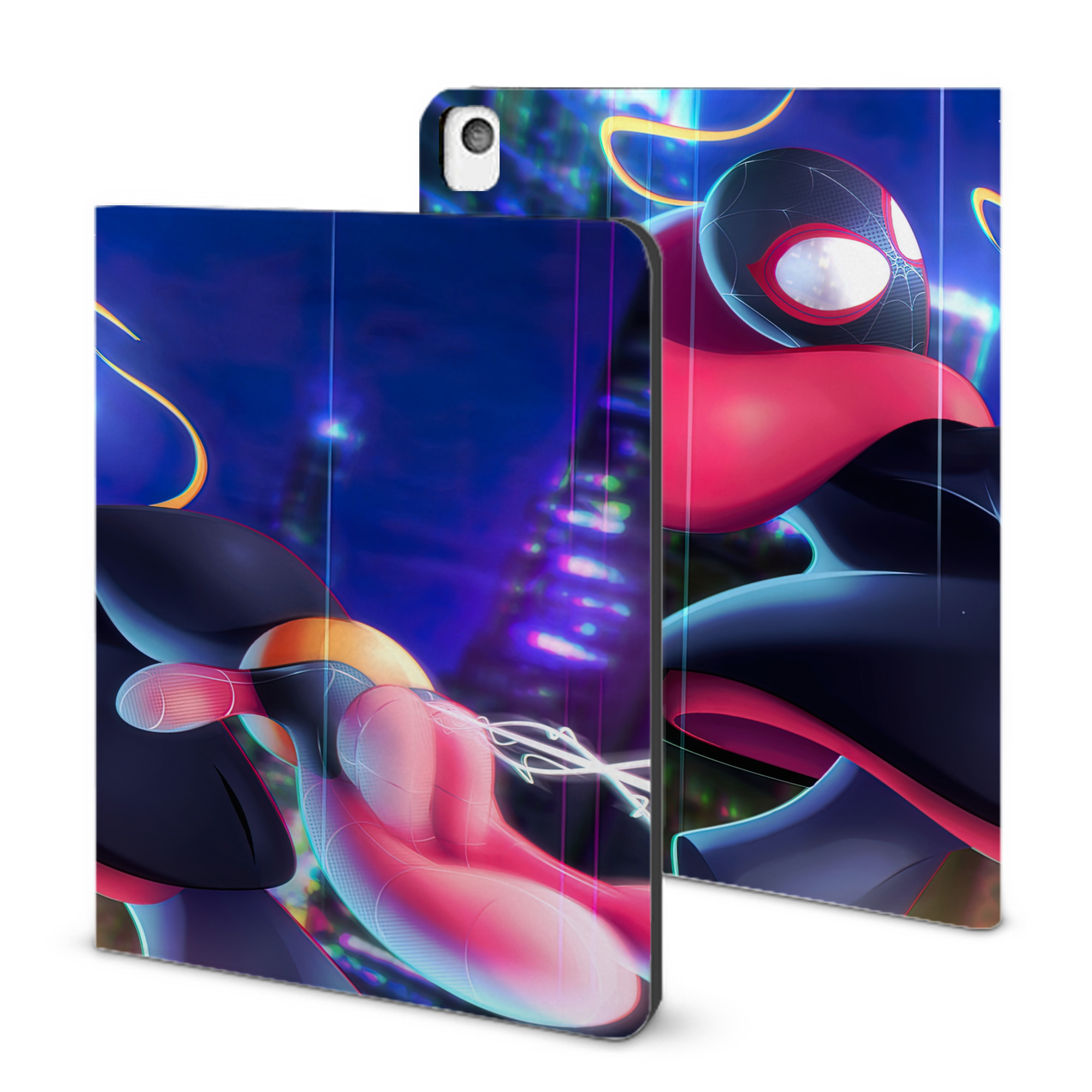 （画像用） Spider Man スパイダーマン IPadケース ペンホルダー付き ブックスタイルデザイン